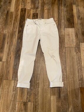 White skinny Jeans - Rolled Cuff